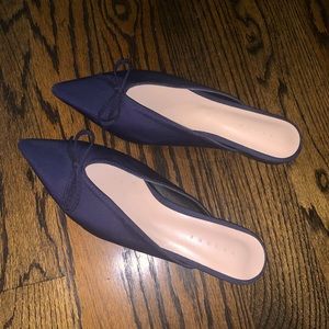 AnnaKastle Women’s Pointy Toe Satin Flat Mule